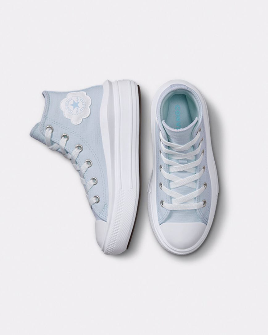 Pantofi Platforma Fete Converse Chuck Taylor All Star Move Cloud Patch Inalti Albastri | RO TFA0S296